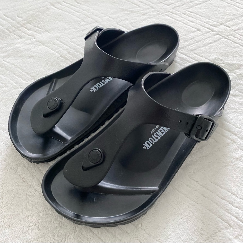 Birkenstock Gizeh EVA Sandal Womens Black 39 8-8.5